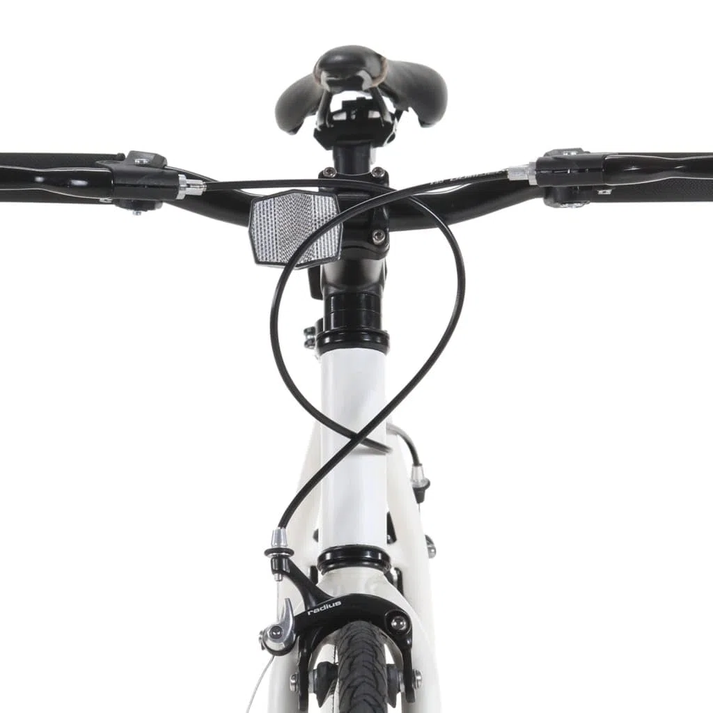 Bicicletta a scatto fisso bianco e verde 700c 55 cm biciclette
