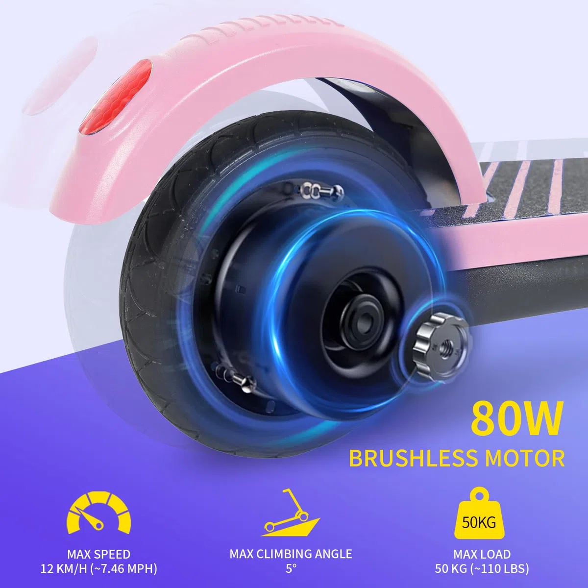 Monopattino Elettrico Bambini 6-12 Anni | Pieghevole con Freni Doppi | 12 KM/H, Autonomia 5-8 KM | Luci LED Colorate & Display Ragazzi | Conforme CE