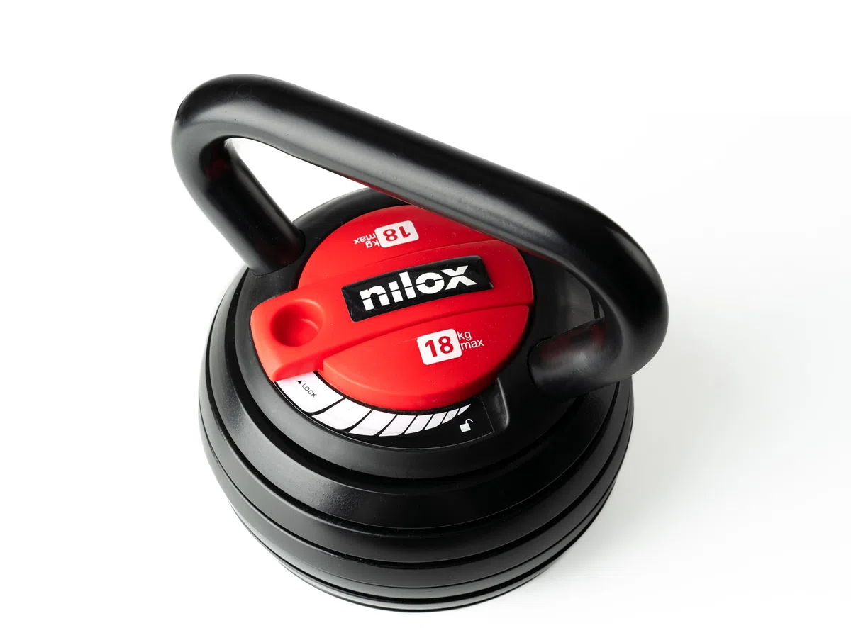 Nilox Kettlebell Regolabile in Acciaio, Peso Regolabile da 2 a 18 kg, Impugnatura Salda, Piastre in Acciaio Resistenti alla Corrosione, Attrezzo da Palestra per Allenamento Forza e Cardio