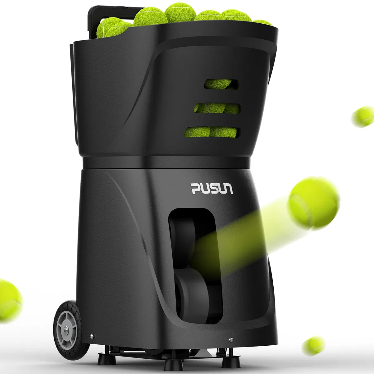 PT-Smart, macchina automatica per palline da tennis, con telecomando wireless, ad alta capacità, con impostazioni di velocità multiple, perfetta per allenamento da soli e auto-allenamento