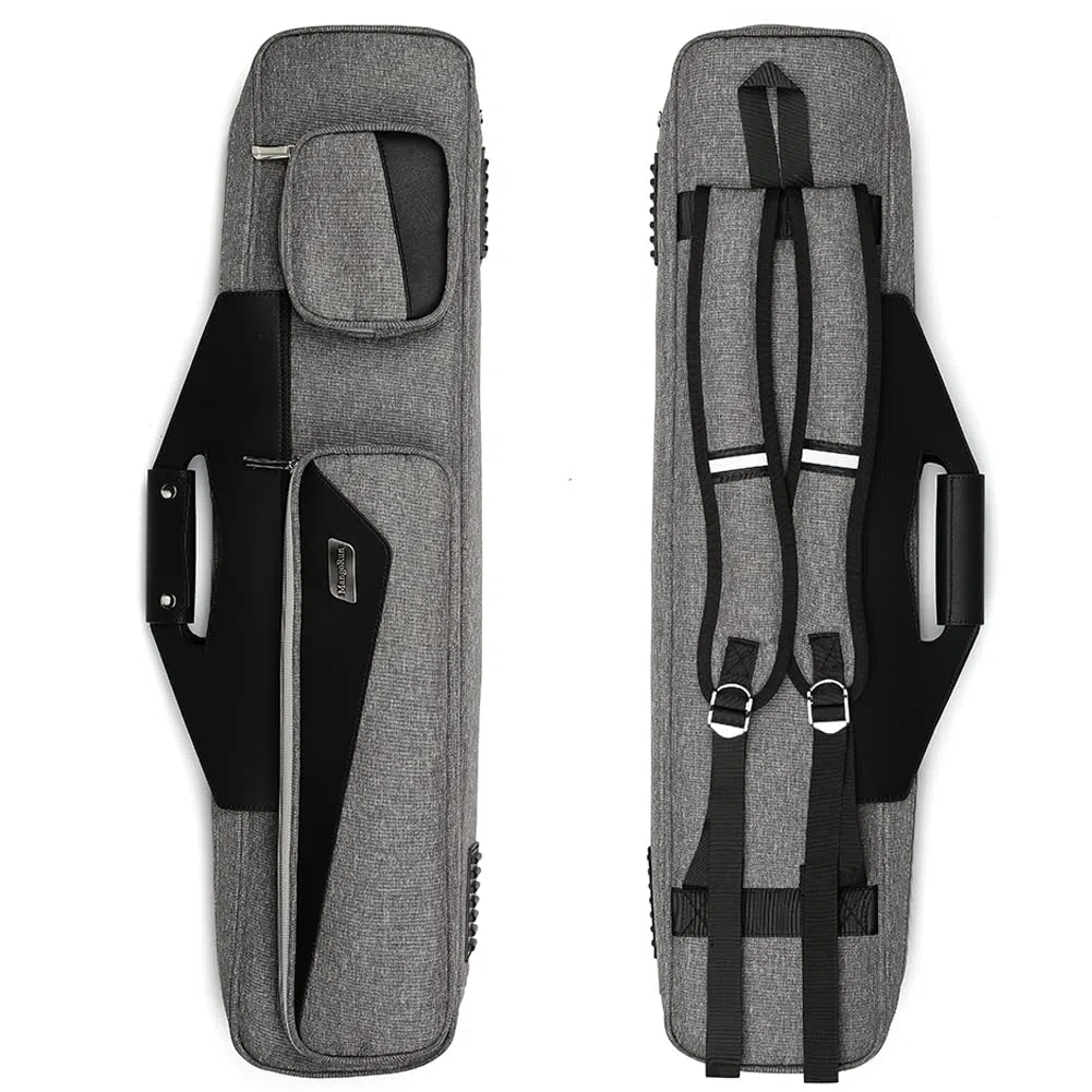 Custodia per stecca da biliardo 4 x 4 con cinghie per zaino, custodia per 4 stecche da biliardo