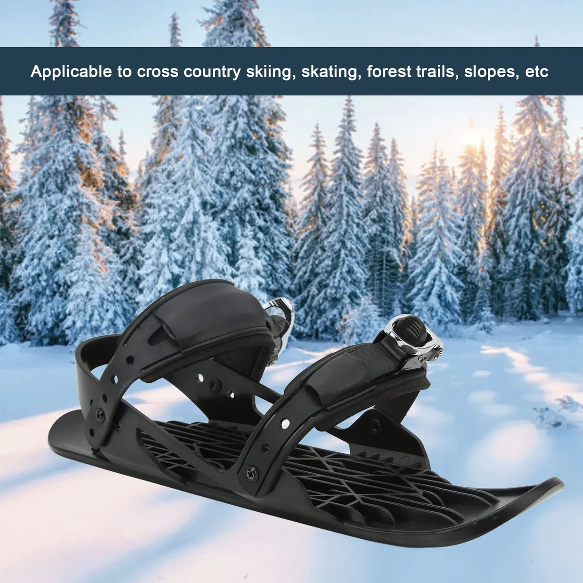 Snowskate, Attacchi per Snowboard, Mini Pattini da Sci sulla, Snowblades Adulti Regolabili, Snowskates Corti Snowblades Skiboards, Scarponi da Sci Invernali