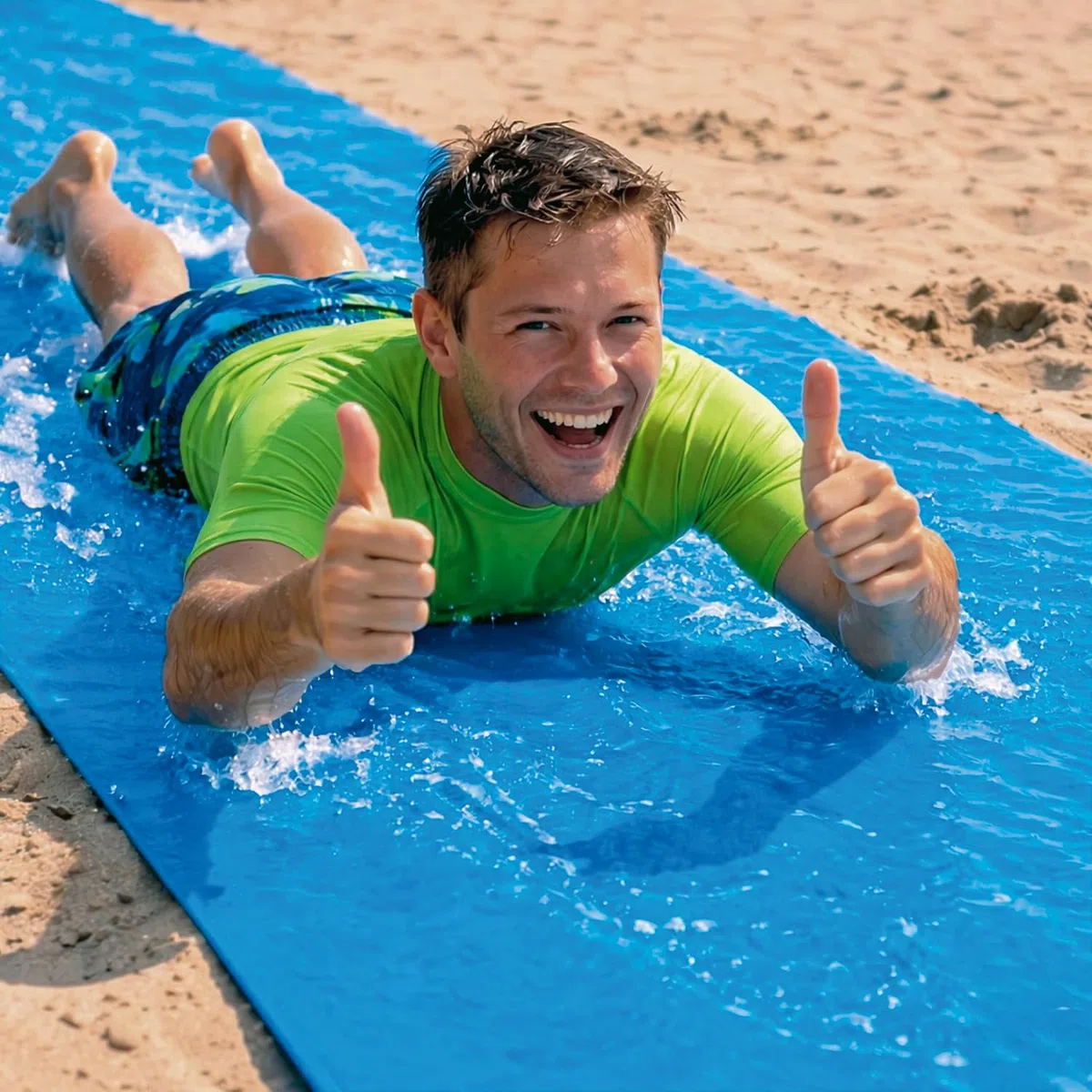 Maxi Giant Slip And Slide Ufficiale XXXXXL | 30 Metri di planata | Triple | Tappetino Scorrevole di qualità Premium | Slittino più Veloce | Scivolo d'Acqua più Forte | OriginalCup
