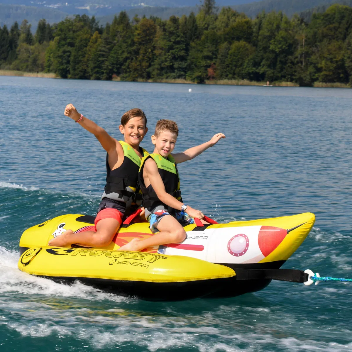 Spinera Rocket 2 - aufblasbare Banane, Tube, Wasserring, Wasserreifen, Towable für 2 Personen
