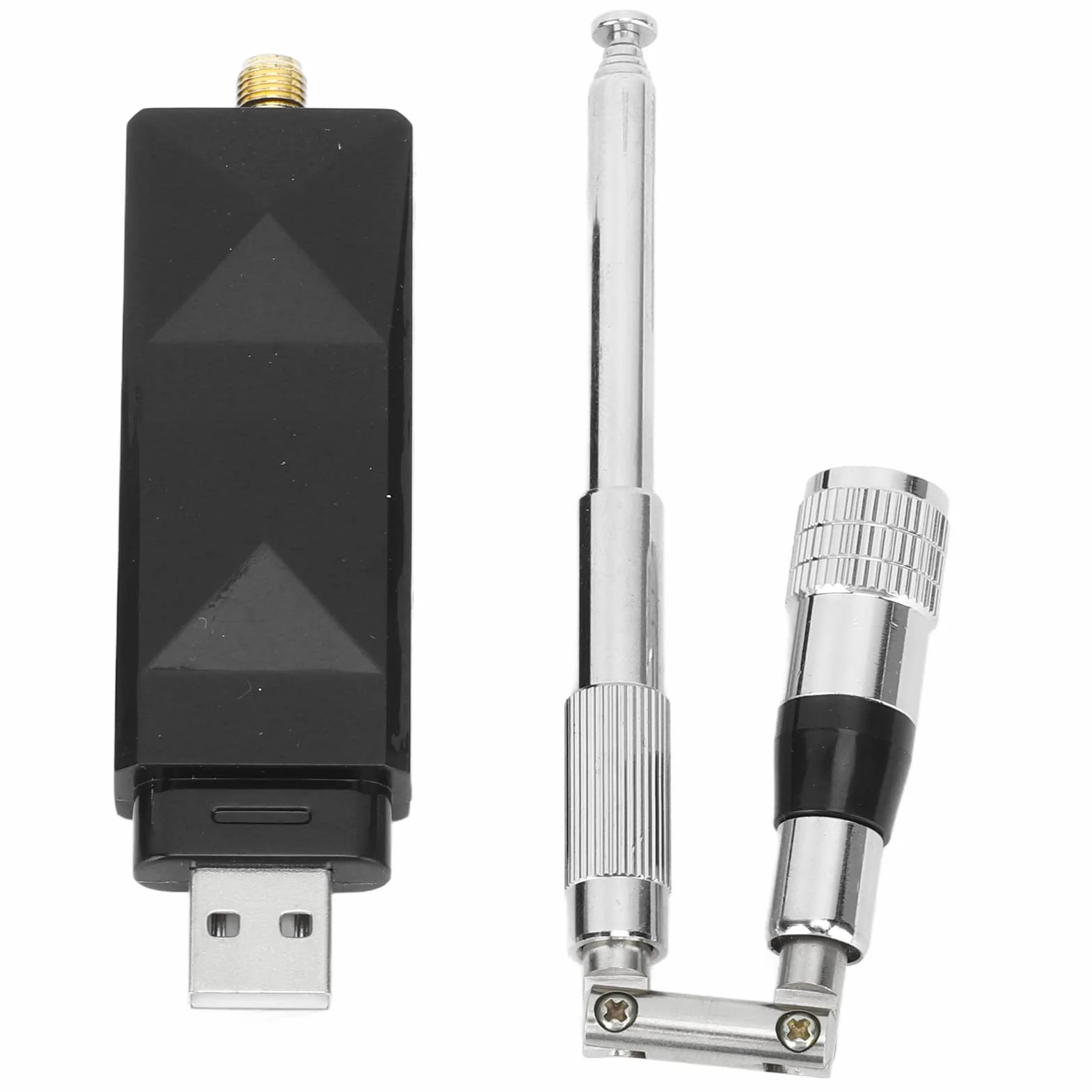 Ricevitore AIS per Barca Marina, Ricevitore AIS a Doppio Canale Uscita USB con Antenna Portatile Pieghevole in Acciaio Inossidabile