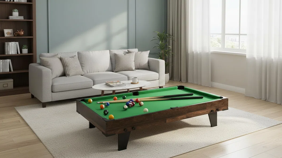 Tavolo Multigioco per Ragazzi e Adulti – Calcio Balilla, Biliardo, Air Hockey, Ping Pong e Altri Giochi, Tavolo in MDF Solido, Multifunzionale per Casa e Divertimento, 4in1, 15 in 1