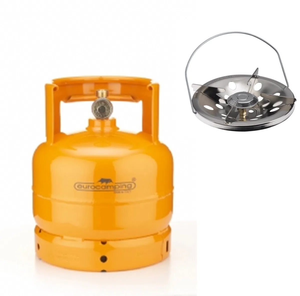 BOMBOLA RICARICABILE 2 KG / 4,8 LT + FORNELLO A GAS CAMPEGGIO CAMPER VUOTA