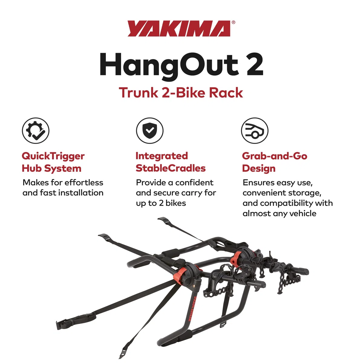 Yakima Hangout 2 Porta Bici, Nero