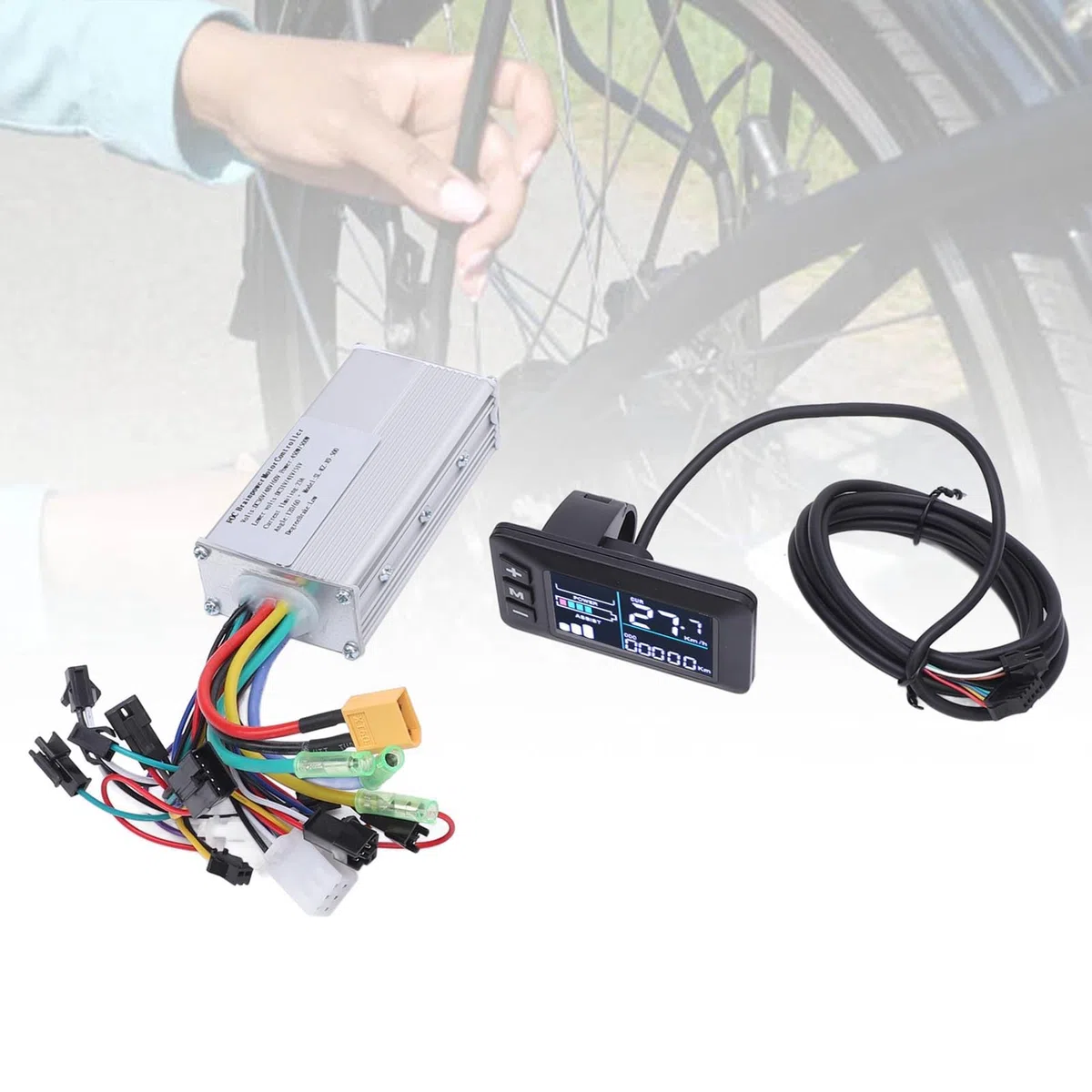 BuyWeek Kit Controller Brushless Bici Elettrica, Controller Motore Brushless 36V 48V 60V 450W 500W Centralina Bici Elettrica a Onda Sinusoidale con LCD G51