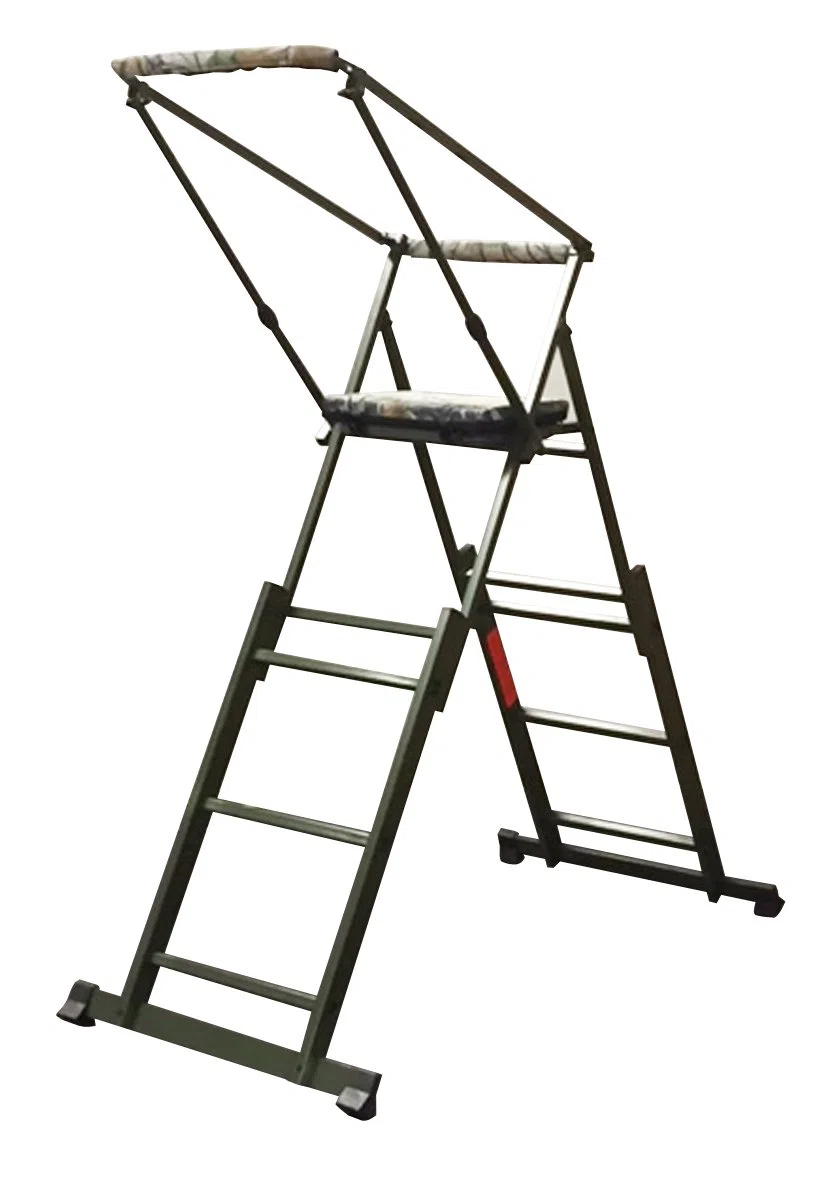 Berger + Schröter Aluminium Ansitzstuhl mit Verlängerung (31772), Sedile Uomo, Verde Oliva, XL