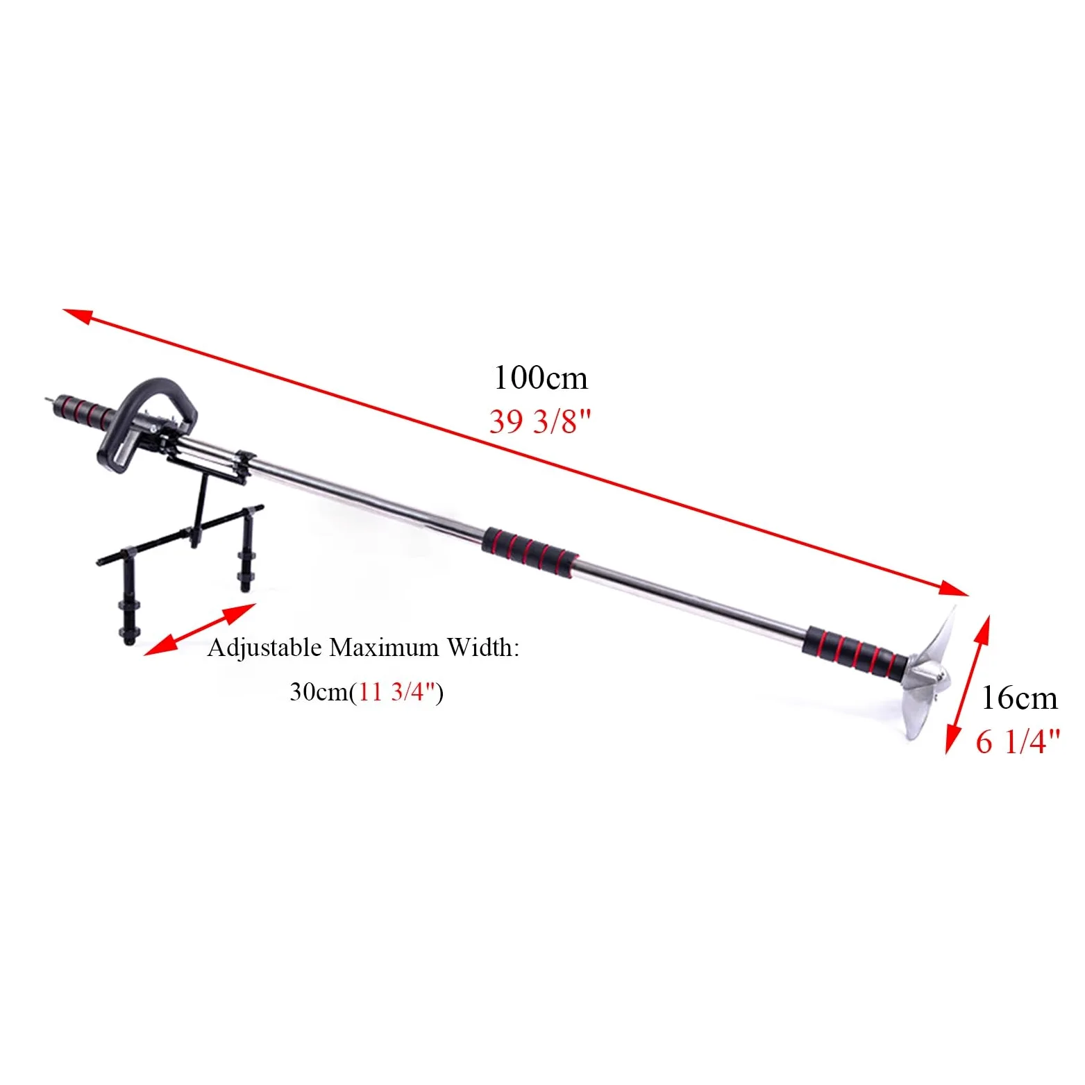 Motore Fuoribordo Motore Elettrico per Canoa/Kayak, Elica Subacquea Orientabile Alimentata da Trapano, Remo di Emergenza per Barca con Supporto, Motore di Bordo(Length 1m/3.3ft)