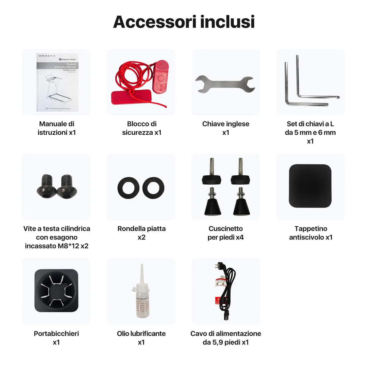 Mobvoi Home Tapis Roulant Ultra AI Intelligente 3 in 1 con Inclinazione del 6%, 12km/h 2,5HP Supporto per Tapis Roulant per Tazza Telefono Laptop Ampia Area di Corsa TicSports Zwift Kinomap 120kg