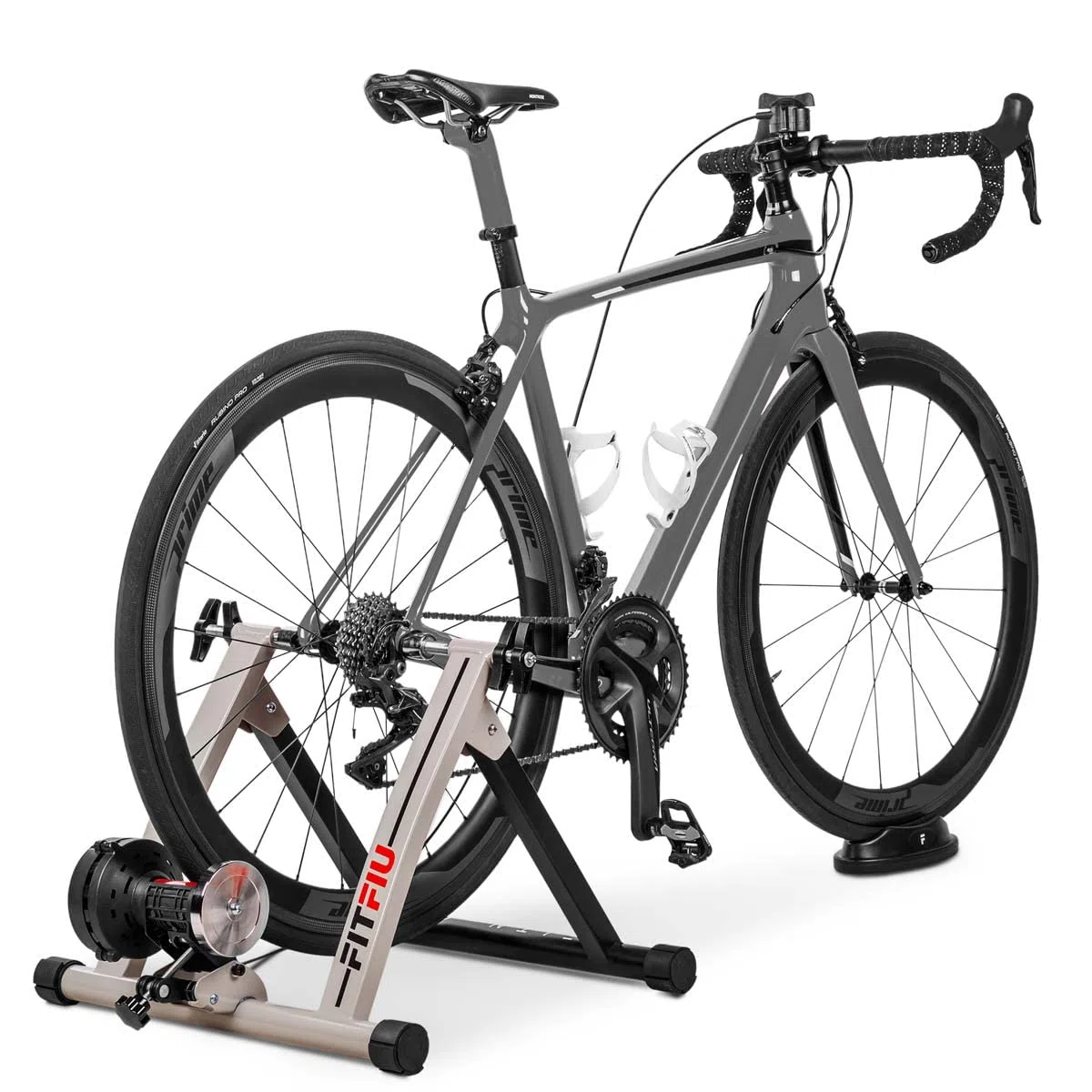 Fitfiu Fitness ROB-15 - Bike Trainer Pieghevole per Allenamento Indoor, con regolatore di Resistenza a 6 Livelli e Supporto per Ruote, Bike Trainer Compatibile con Ruote da 26" a 29''
