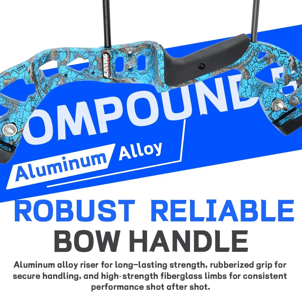 Set arco compound 30-55 libbre per adulti e principianti - Arco da caccia per destrimani con kit completo di accessori per la caccia all'aperto, la pesca e il tiro al bersaglio