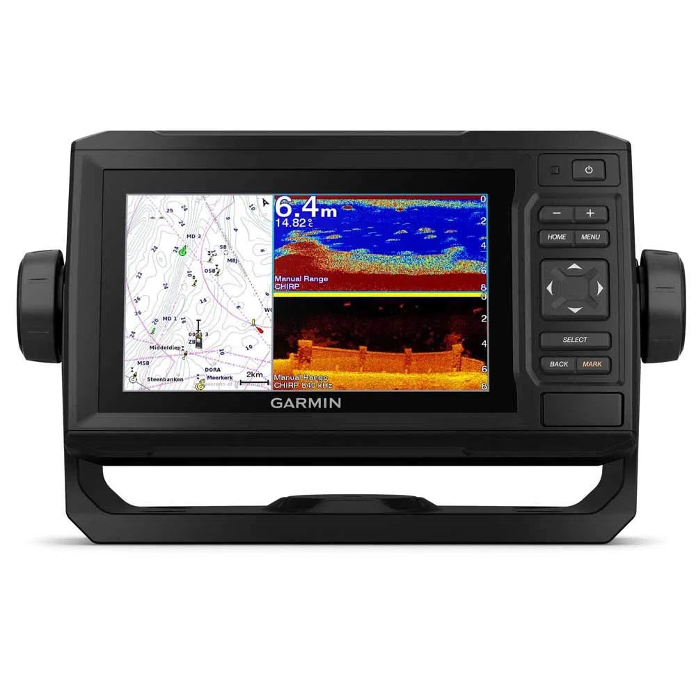Garmin Echomap Trasduttore GT24 Uhd 6,2 pollici, 1,6 libbre, chartplotter LCD con mappa di base mondiale