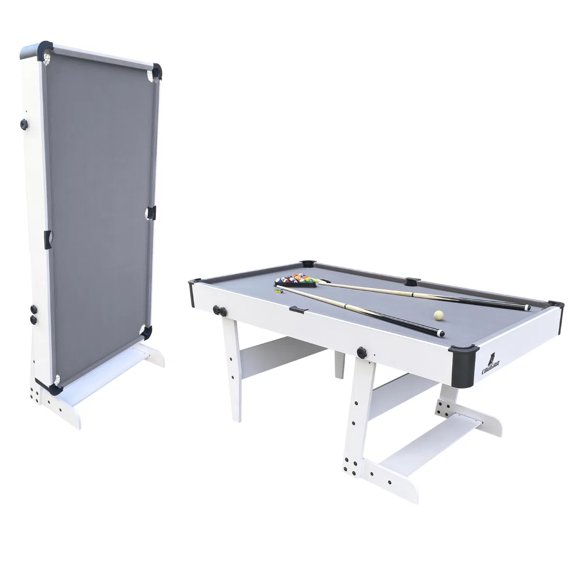 Cougar Hustle XL Tavolo da biliardo 6ft pieghevole | Tavolo da biliardo pieghevole incl accessori | Dimensioni: 182,9x91,4x78,7 cm