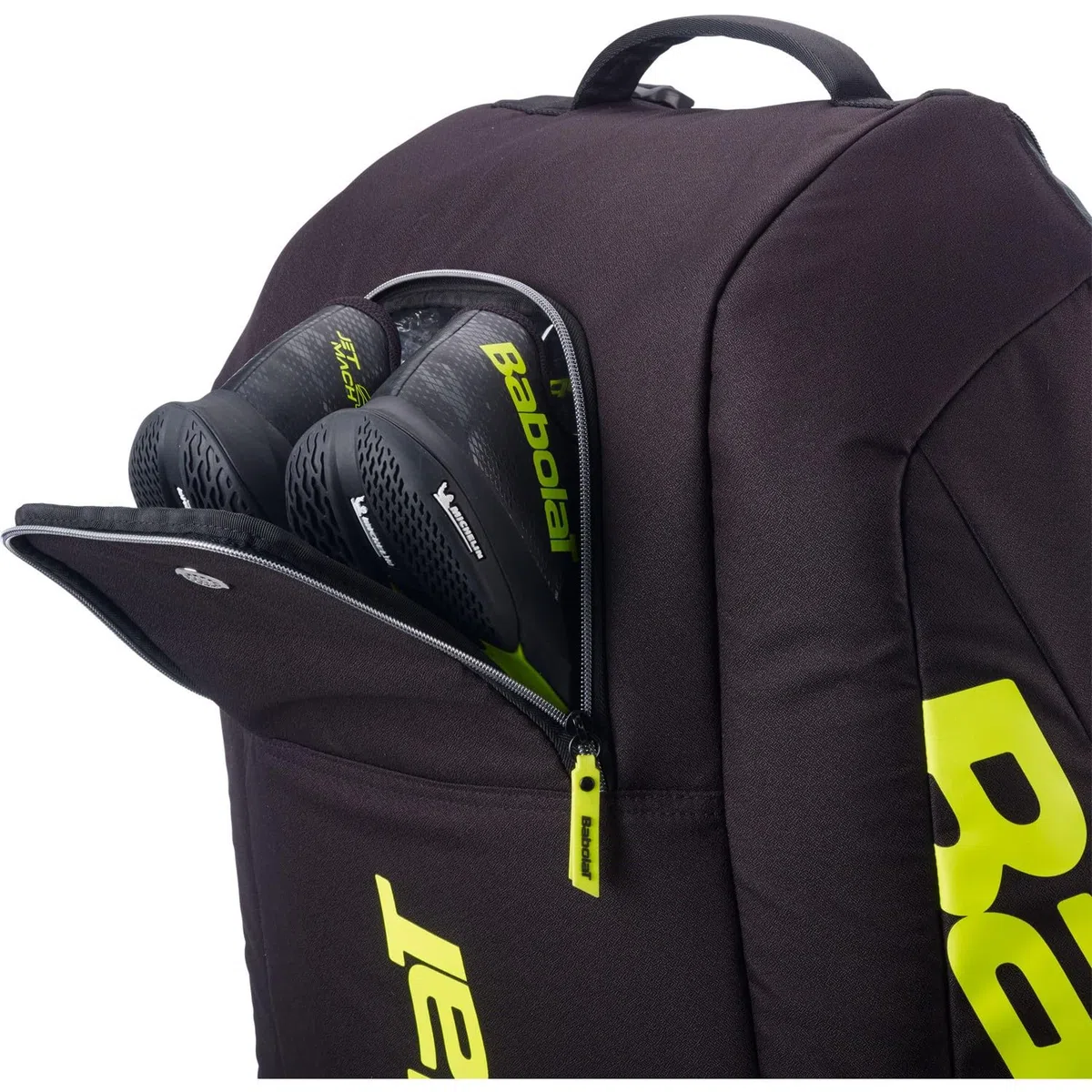 Borsa da tennis Babolat Pure Aero RH x6 (Grigio metallizzato/Nero/Giallo fluo)