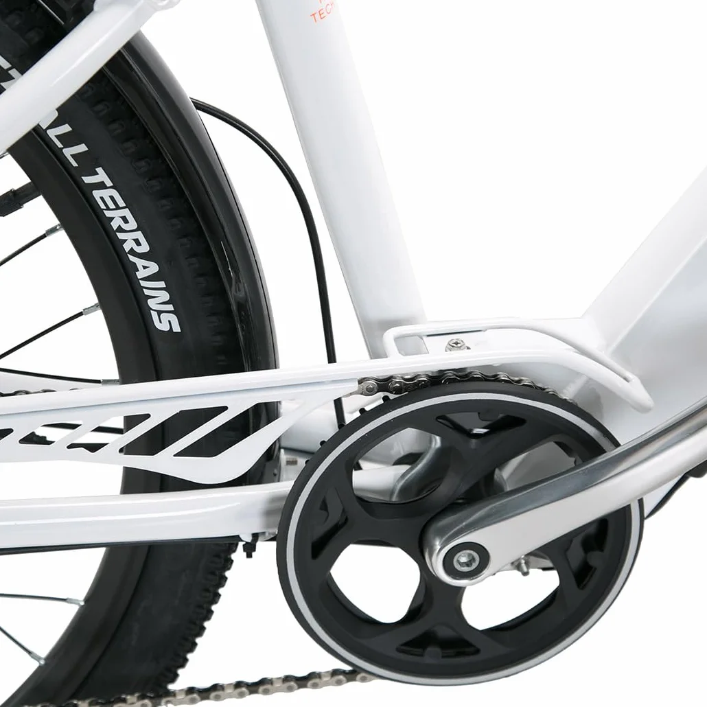 cysum cityrun bici elettrica donna, 26'' pedalata assistita Bicicletta Elettrica, City E-bike per adulti, 250W motore 25km/h, 36v 360WH batteria al litio, gamma 80KM, lcd dispaly