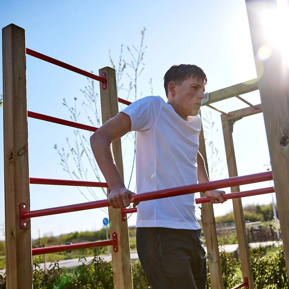 Wickey Attrezzo fitness – Fit Base 510 – Outdoor Palestra Palestra per casa, arrampicata e sport per ragazzi e adulti in giardino con barra per trazioni