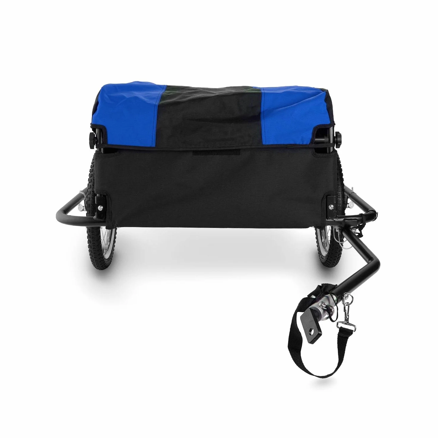 Duramaxx Mountee - Rimorchio Bici, Cargo Bike, Carrello Bici 130 L, 60kg, Camera d'Aria con Valvola Automatica, Copertura in Nylon, Pneumatico da 16", Raggi in Acciaio, Pieghevole, Blu
