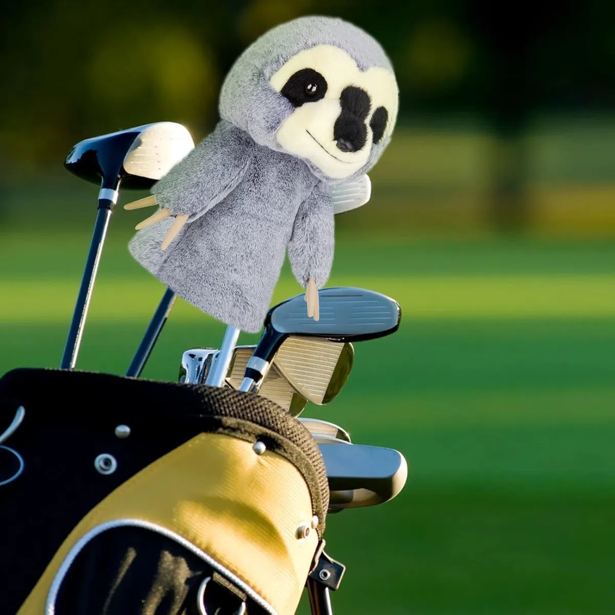 Copritesta per mazze da golf, motivo bradipo, divertente copritesta per mazze da golf, adatta a driver da 460 cc, regalo per uomini e donne