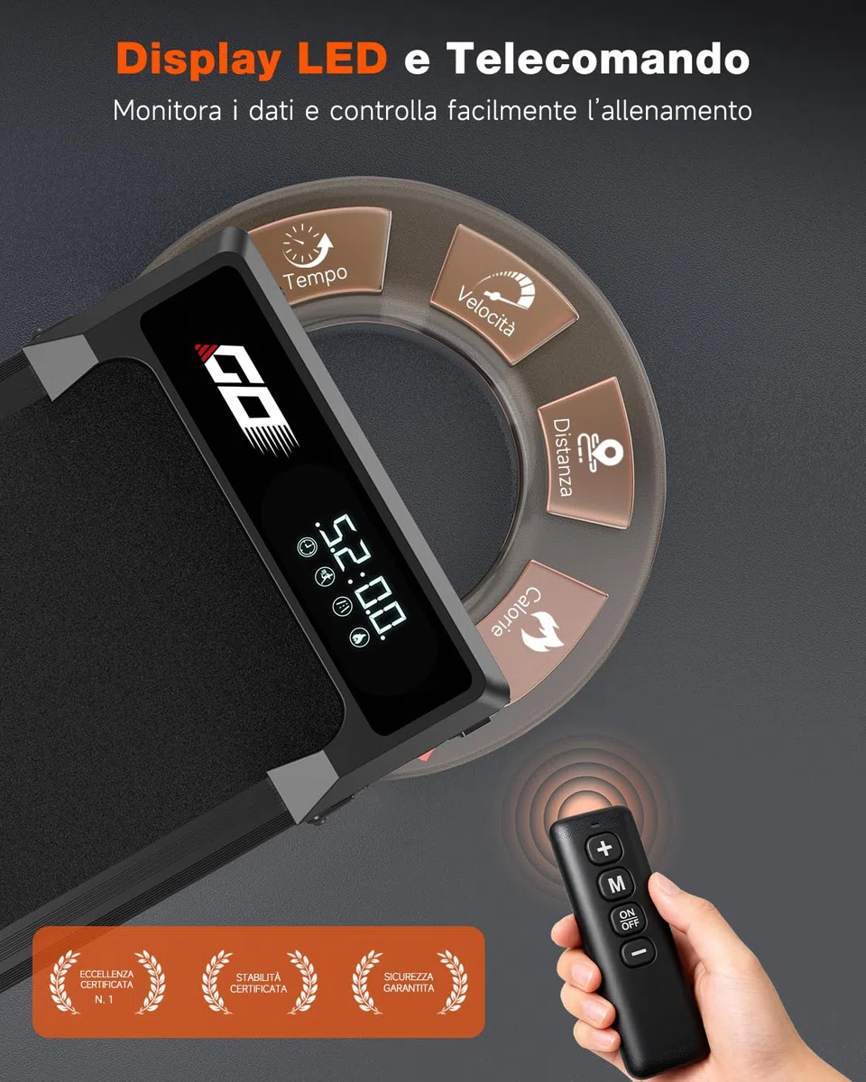 Tapis Roulant Elettrico Pieghevole 3 in 1 con Inclinazione 9%, Walking Pad 1-10 km/h, Motore Brushless Silenzioso 3,0 HP, Portata 140 kg, Display LED, Ammortizzato, Salvaspazio Casa Ufficio