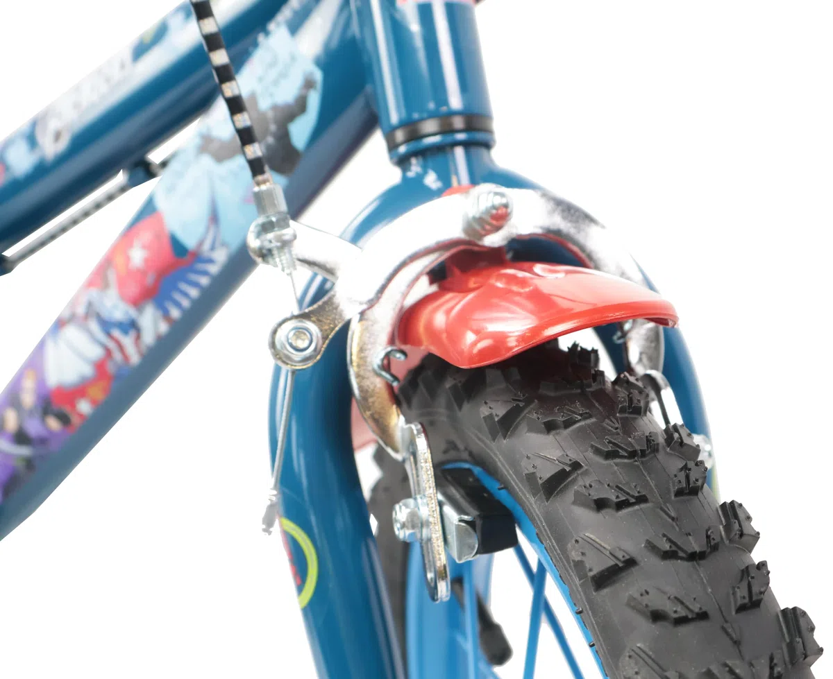 Denver Bike Bicicletta Bambino 14 Pollici Licensed Avengers, 3-5 Anni, Rotelle Removibili, Freni Caliper Anteriore/Posteriore, Telaio Acciaio, Ruote Gonfiabili, Borraccia e Scudo