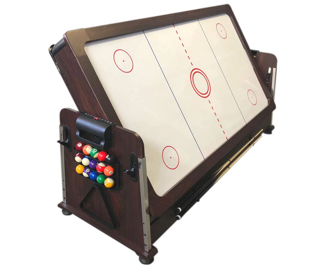 Tavolo da Biliardo Trasformabile Biliardo 3 in 1 Tavolo Multigioco mod. Mattew Rosso
