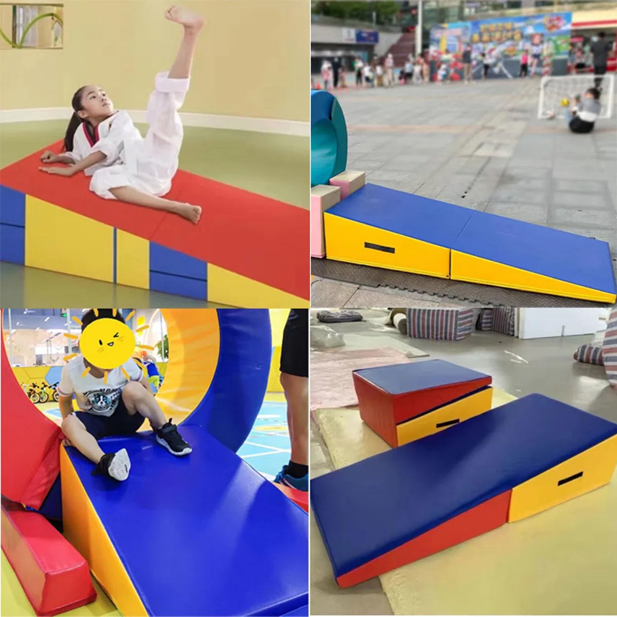Materassino Ginnastica Inclinato,Tappetino da Ginnastica Inclinato Pieghevole per Yoga, Palestra, Esercizi di Aerobica, Ginnastica Domestica, Palestra 187x 57x40 cm