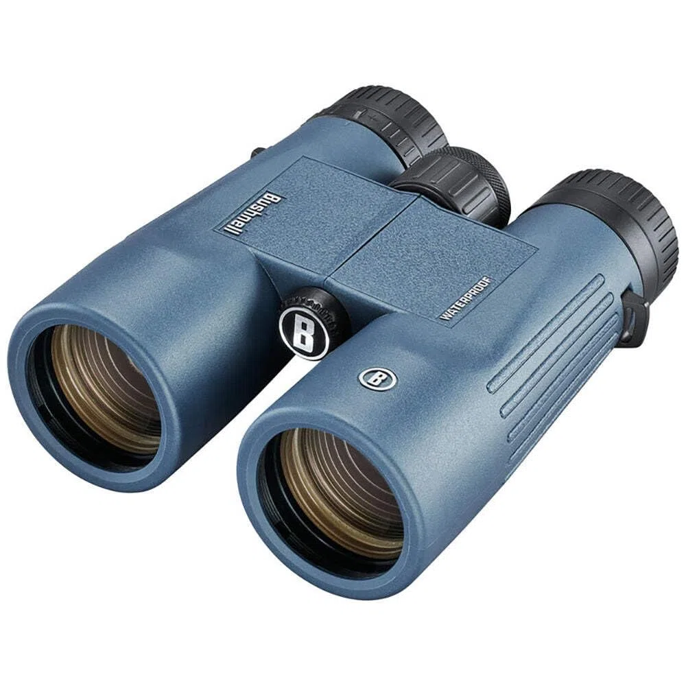 Bushnell - H2O 2 - Binocolo - 10x42 - Tetto Prisma - Blue Scuro - Fully multicoated - Impermeabile/Antiappannamento - Conchiglie oculari Twist Up - Sport acquatici - Nautica - 150142R