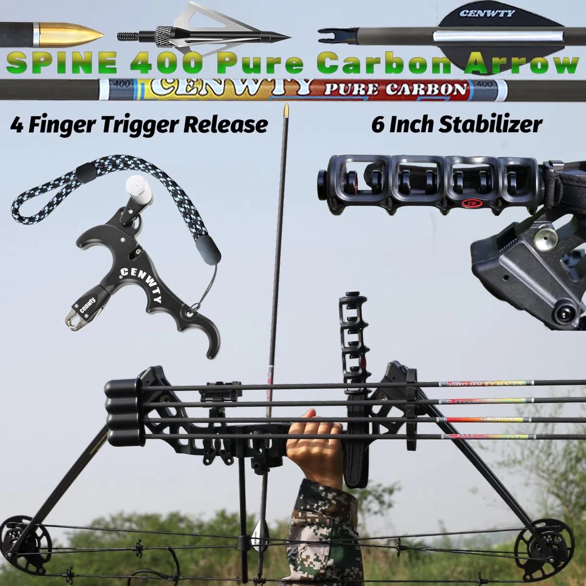 Arco Compound Set PRO Adulto 20-70 LBS Arco da Caccia e Pesca con L'Arco Freccia e Arco Composto Set Arco per Tiro con L'Arco Caccia Bersaglio Pratica Mancini Destrorsi