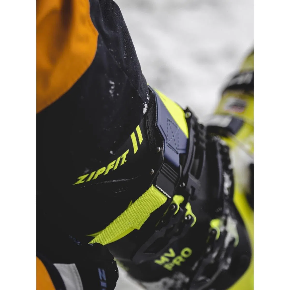 Fischer RC4 PRO MV Boa ZipFit Boot - Stivali 2025, giallo/carbonio, 29.5