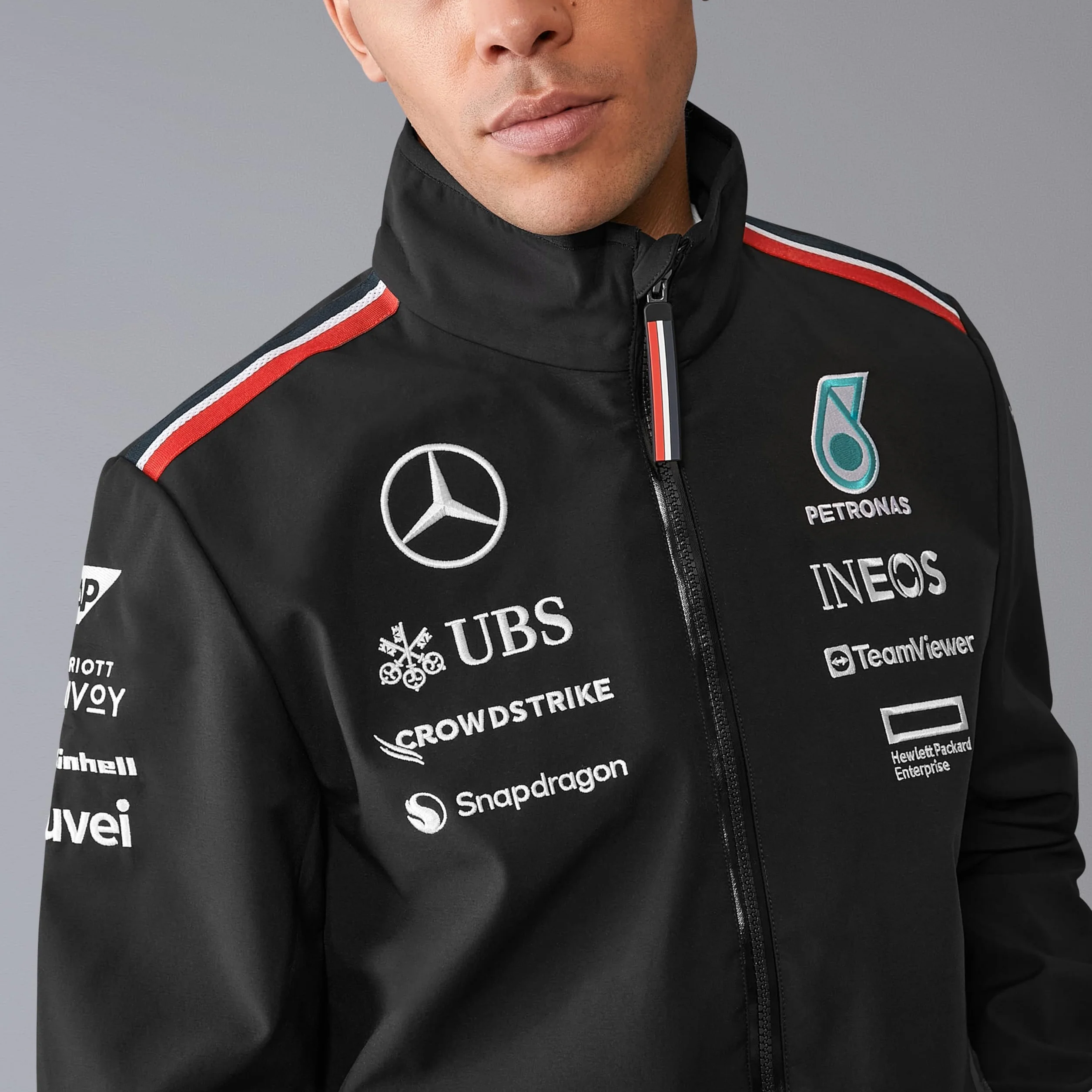 Mercedes AMG Petronas F1 Uomo 2024 Team Giacca softshell - Nero - Taglia: XL