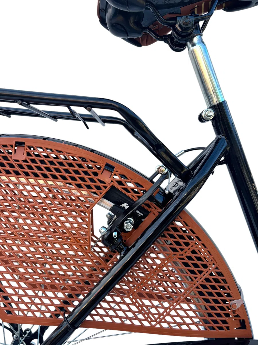 MADICKS Bicicletta Donna da Passeggio Olanda Misura 26 Bici da città Vintage retrò con Cestino anteriore e posteriore Nero