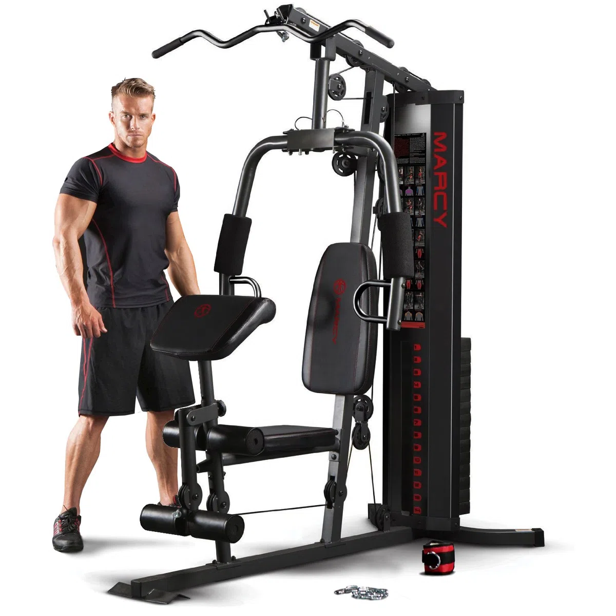 Marcy MWM-988 Multifunzione Acciaio Casa Palestra 150LB Macchina Stack Peso