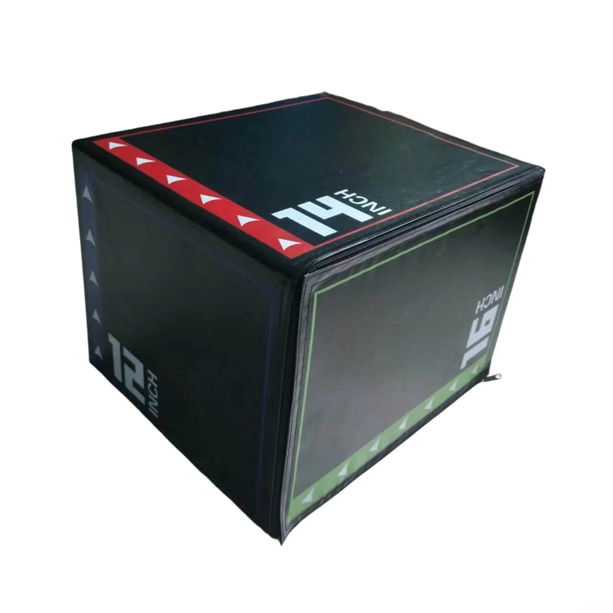 Plyo Box 3 in 1 in schiuma ad alta densità per esercizi di salto ed esercizi di palestra a casa, ammortizzante, stabile, nero (30 x 40 x 45 cm)