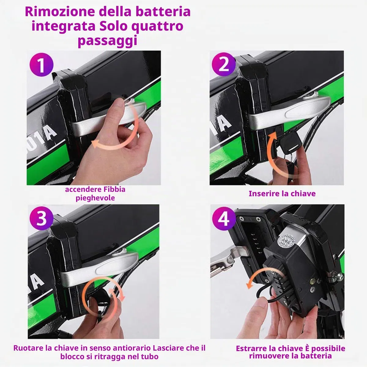 Batteria per Bici Elettrica 48v 14Ah Per Shengmilo incorporata Batteria al Litio Li-Ion Batteria Ricaricabile Adatto per Bicicletta elettrica 350W 500W 1000W Motore
