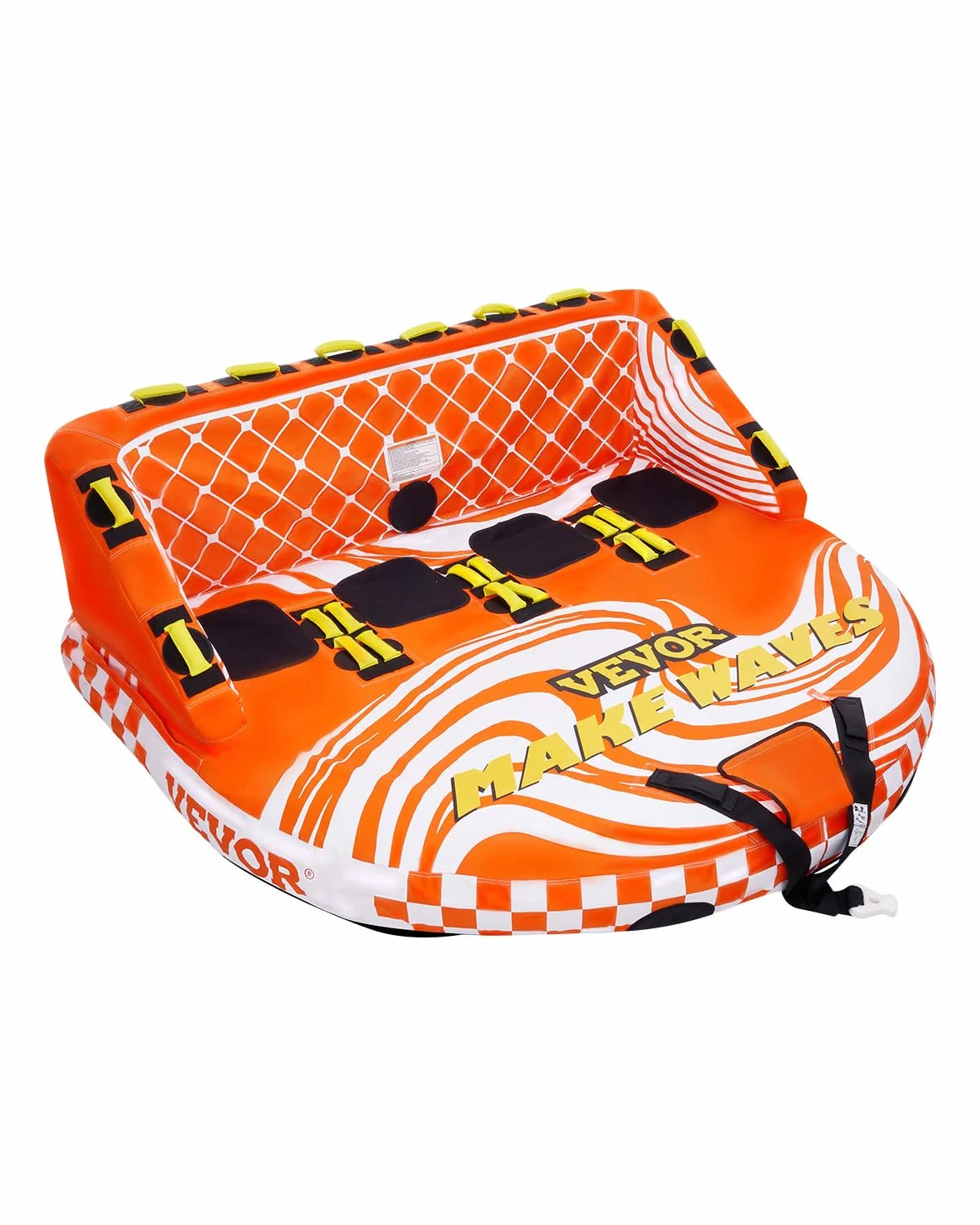 VEVOR Tubo Trainabile per Barche Capienza ca. 1-4 Persone Tappetino Gonfiabile per Barche attività Acquatiche Carico Max. 308kg, Tubo Trainabile per Sport Acquatici Gommone Gonfiabile Feste Nautica