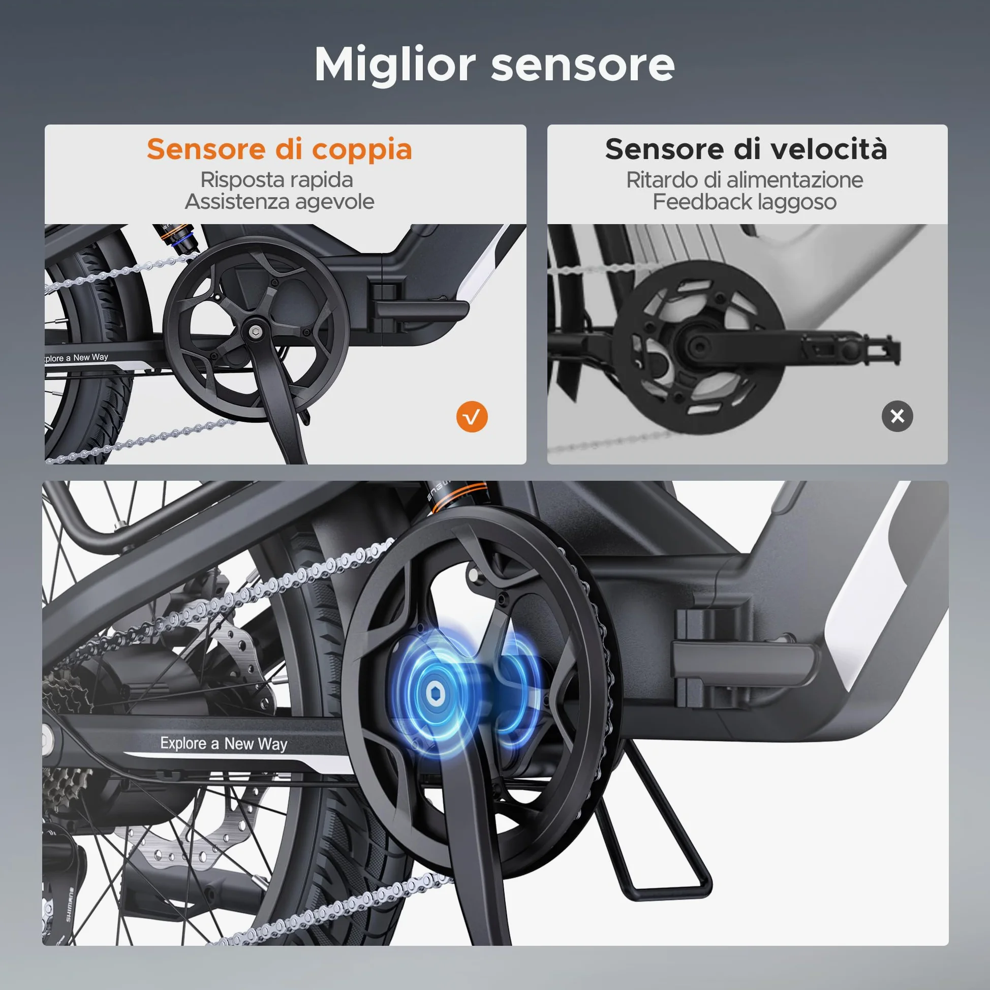 ENGWE L20 3.0 Boost Bici Elettrica, Dotata di Connettività Bluetooth e APP, 2 Ore di Carica Completa e 48V 13.5Ah Batteria Nascosta Fino a 135KM, Sensore di Coppia e Freni Idraulici