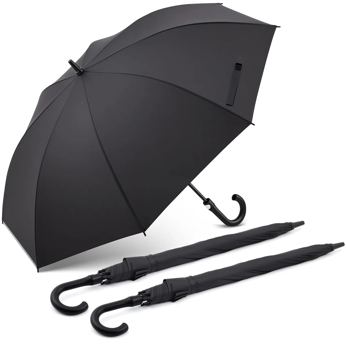 Weewooday 2 Ombrelli Golf 54 Inch Large Apertura Automatica Ombrello Sportivo Resistente al Vento Ombrelli Pioggia Antivento Protezione UV Impermeabile