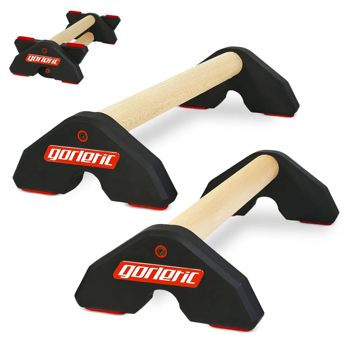 LowFit PRO Gorletic Calisthenics Parallettes - Parallele da ginnastica, facile da trasportare, testato dall'atleta, design magnetico di qualità.