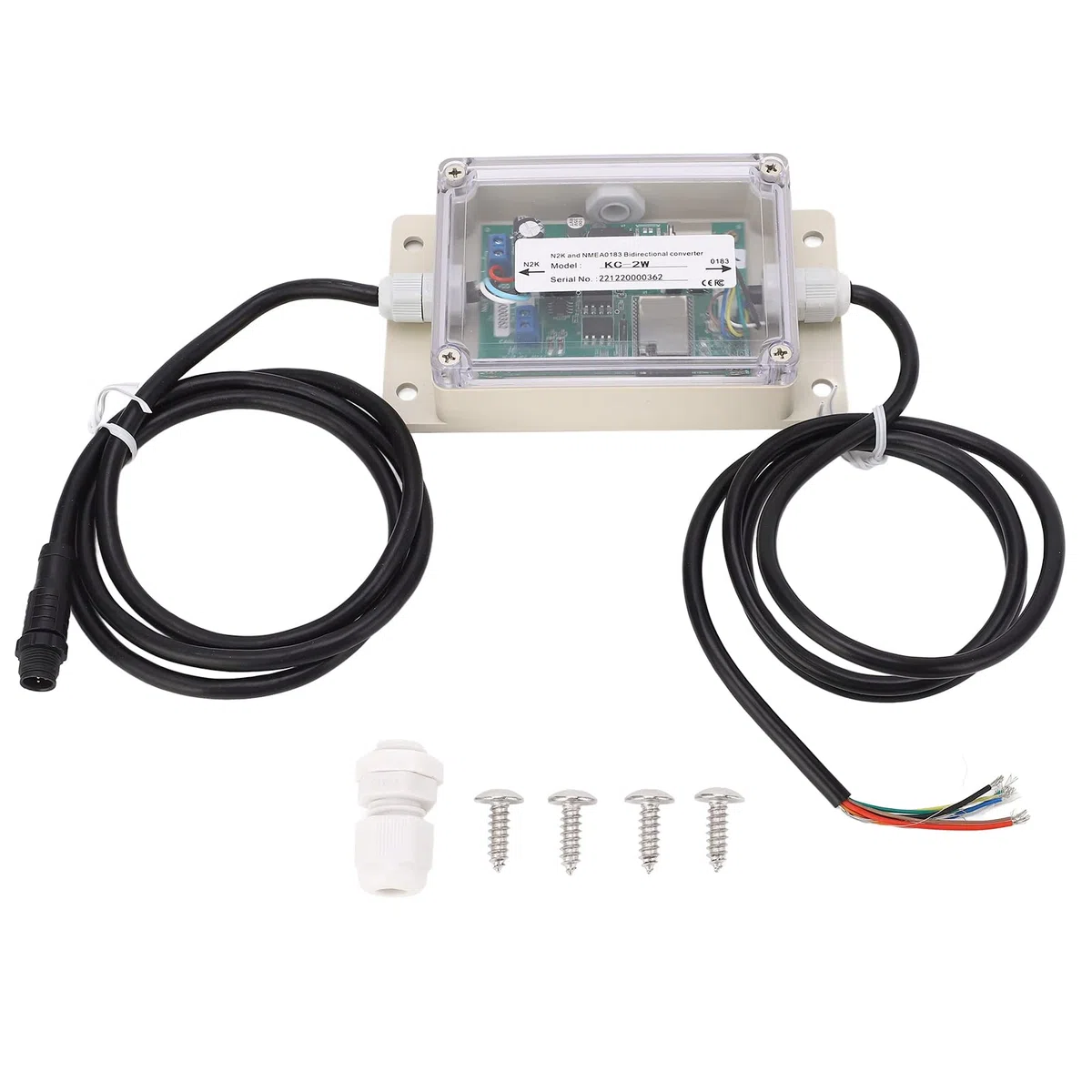 Bewinner Convertitore Bidirezionale KC-2W da NMEA 2000 a NMEA 0183, Impermeabile IPX67, 9-30 V, con WiFi, Connettore M12, Plug and Play per la Navigazione Marittima