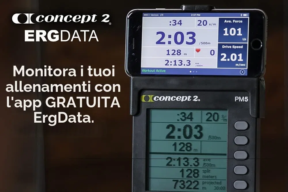 Concept 2 - Vogatore con Schermo PM5, Modello D