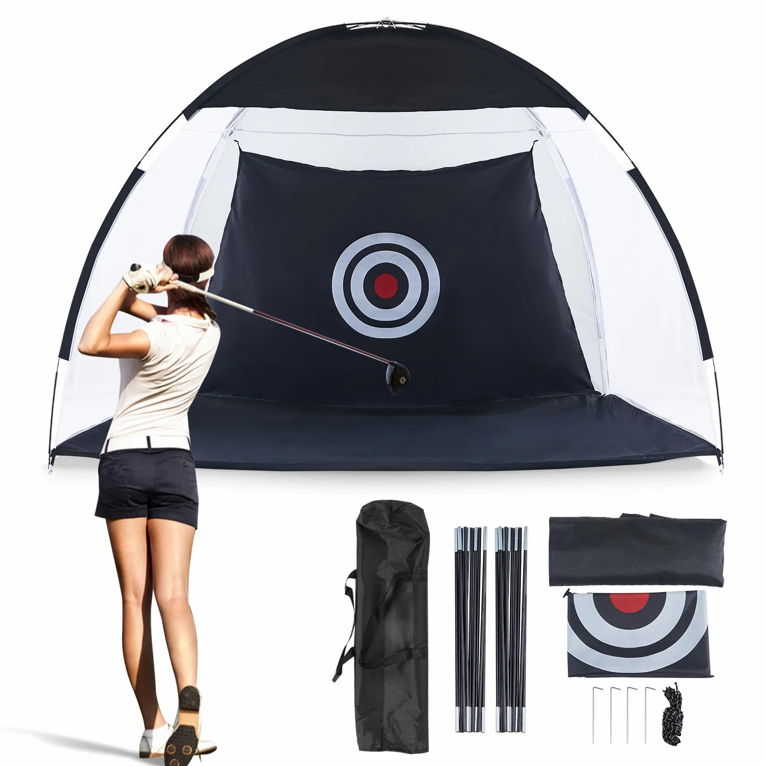 LEMROE Reti da golf professionali per guida in cortile/con tappetino da golf da giardino con borsa per il trasporto