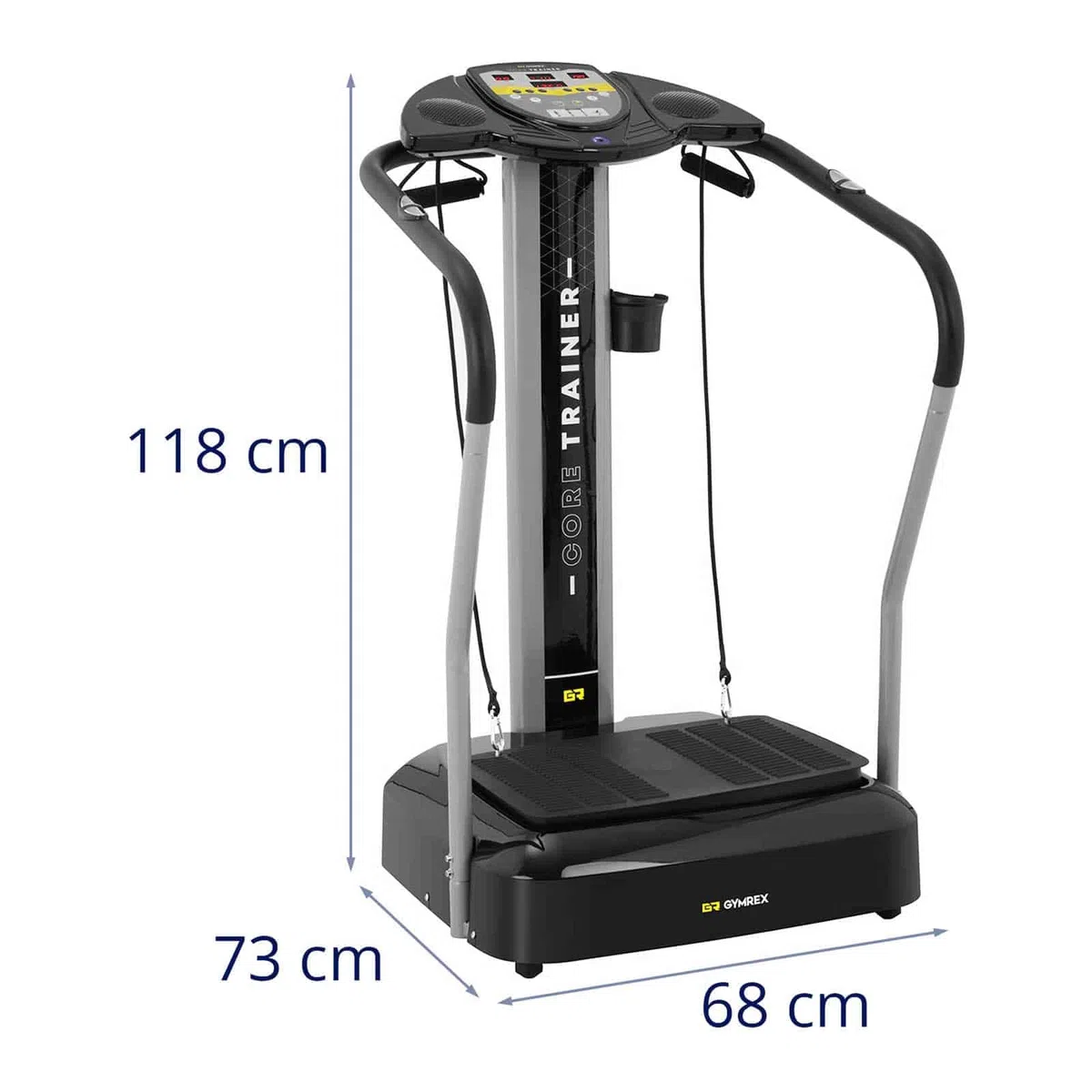 Gymrex Pedana Vibrante Basculante Professionale Oscillante Fitness GR-MG39 (120 kg, Twister, 53 x 37 cm)