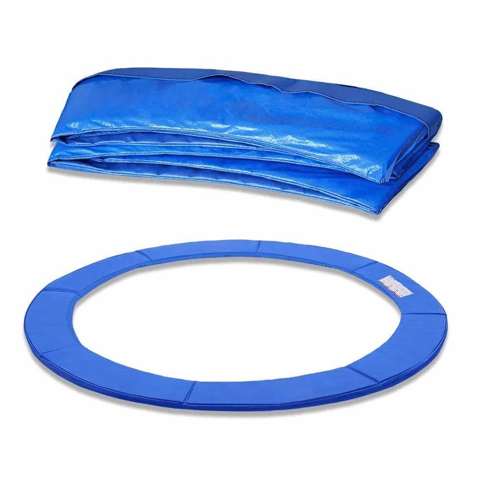 UISEBRT Copertura per trampolino, Ø 244 cm, 305 cm, 366 cm, copertura piuma, resistente ai raggi UV, antistrappo, accessorio per trampolino, colore blu