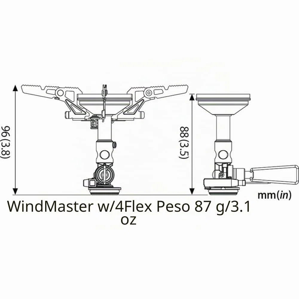 SOTO WindMaster Fornello a Gas Campeggio – Fornello Outdoor Ultraleggero (87 g) con Accensione Piezo Stealth Igniter, Testa Bruciatore Concava Antivento, Micro Regulator per Cartuccia a Vite