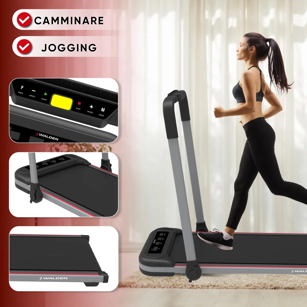 Tapis roulant waking pad 2in1 elettrico per la casa 1-10km/h Walden