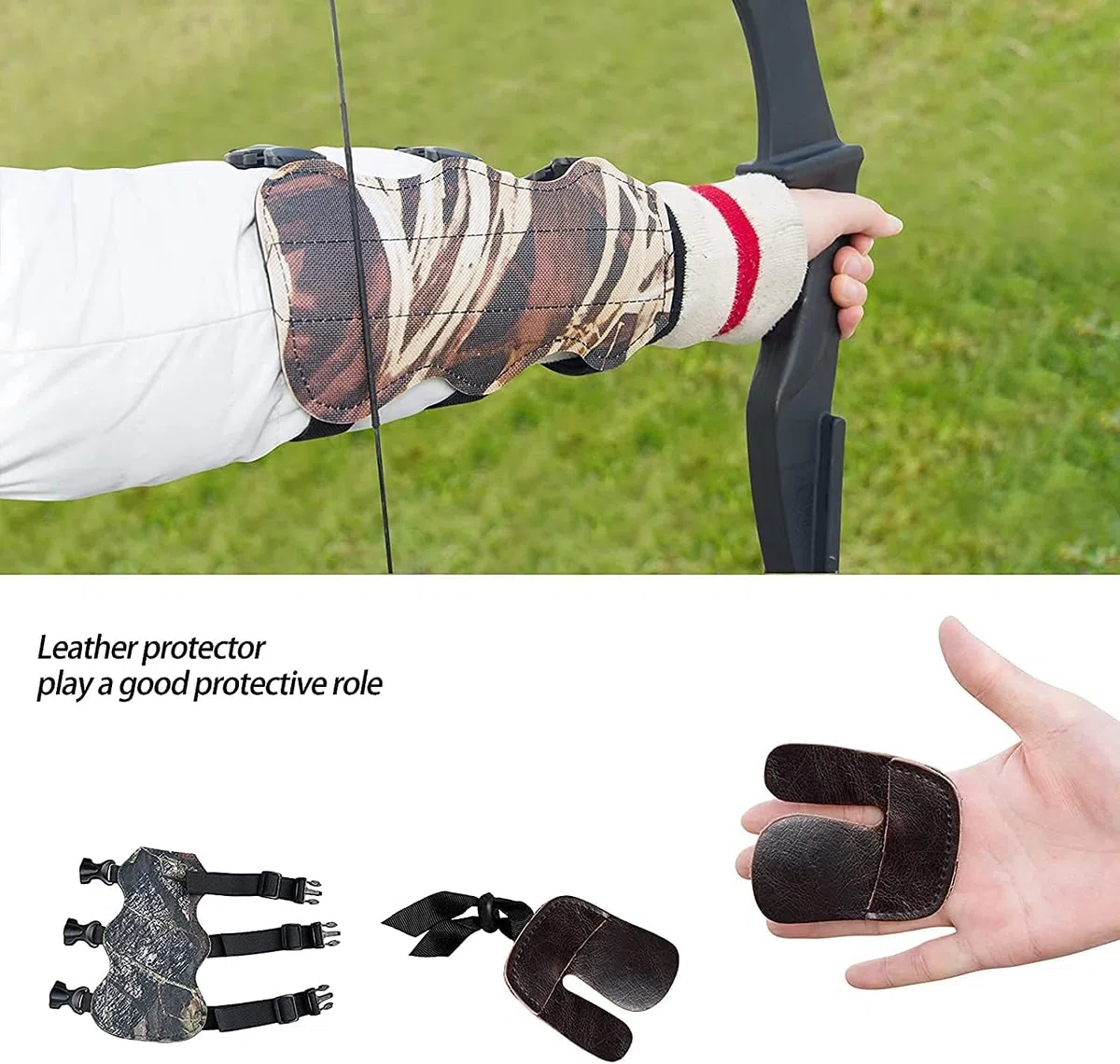D&Q Tiro con L'Arco Arco ricurvo e Set di frecce per Adulti Principianti All'aperto A Caccia sparare Formazione Pratica 30 40Lbs Arco Diviso Kit con frecce
