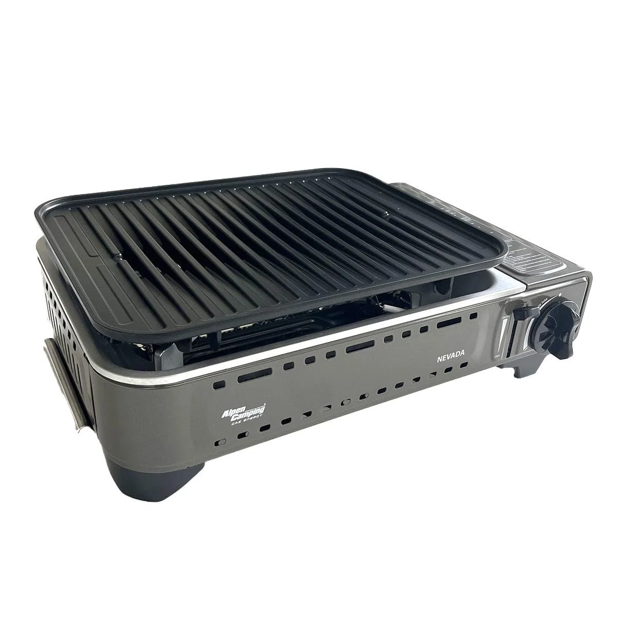 Barbecue a gas portatile Grill 1780 W + 8 cartucce a gas butano accensione piezo + valigetta da campeggio ALPEN